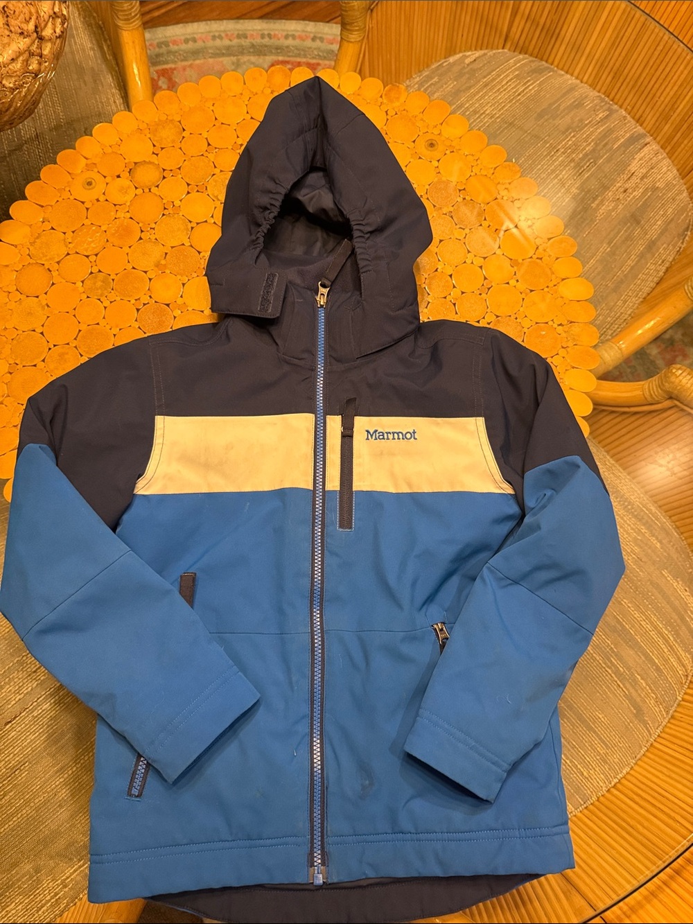 Marmot Black Performance Jacket navy, and cobalt blue